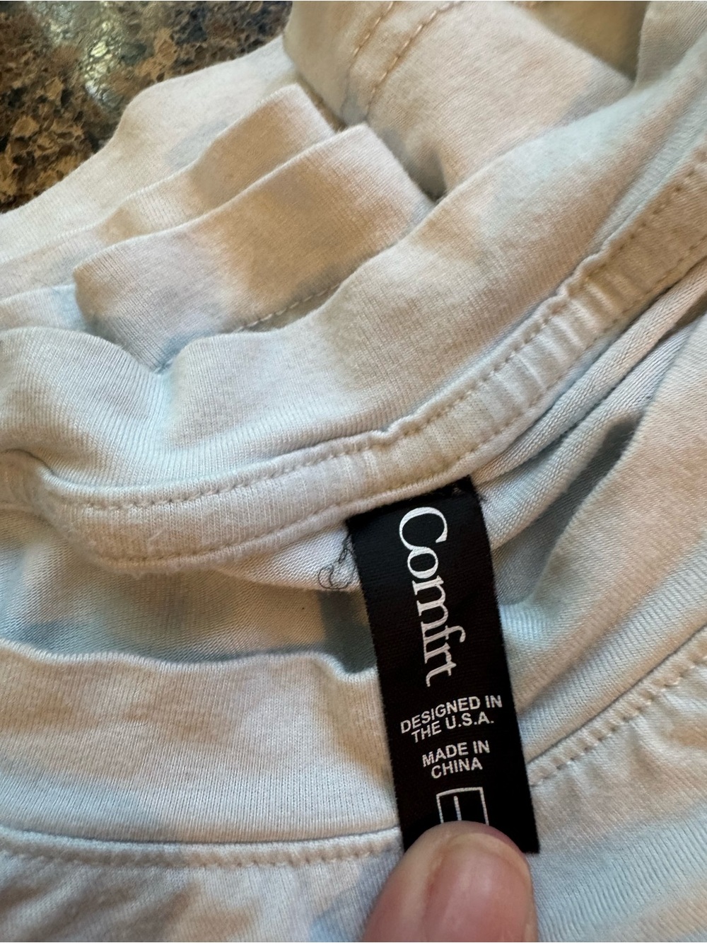 Comfrt Pale Blue Loungewear Set - Tee & Drawstring Shorts - Picture 3 of 6